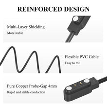 Carica l'immagine nel visualizzatore di Gallery, Amzpas Caricatore Smartwatch Universale, Cavo USB di Ricarica Magnetico a 2 Pin per Smartwatch, Spaziatura Contatti Cari