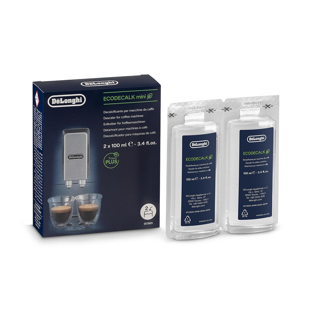 De'Longhi Dlsc200 Ecodecalk Decalcificante Naturale Per Tutte Le Macchine Da Caffè, Con Ingredienti Da Materie Prime Naturali, Biodegradabile, Made In Italy, Monodose da 100ml ciascuno