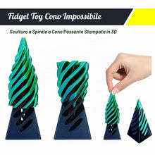 Carica l'immagine nel visualizzatore di Gallery, Impossible Cone (3PCS), 3D Stampato Spiral Cone Fidget Toy, Impossibile Piramide Scultura Passthrough, Decorazioni per i