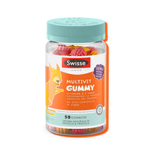 Carica l'immagine nel visualizzatore di Gallery, SWISSE Junior Multivit Gummy - Multivitaminico Bambini con Vitamina D per Supporto Crescita e Sviluppo Osseo, 50 Gommose