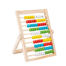 Carica l'immagine nel visualizzatore di Gallery, Diompirux Compatto e portatile Pallottoliere per Bambini Legno con 100 Perline Multicolori, Abaco di Montessori, Giochi 