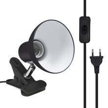 Carica l'immagine nel visualizzatore di Gallery, Klarlight Portalampada E27 con Clip EU Spina e Interruttore Lampada a Morsetto E27 vite Edison Lampada da Tavolo, Girevo