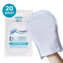 Carica l'immagine nel visualizzatore di Gallery, Manopole Saponate Monouso di alta qualità con detergente a pH fisiologico super delicato, Guanti Igiene Corpo Usa e Gett