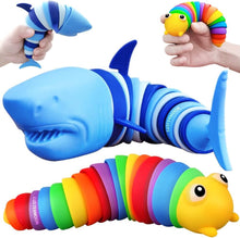 Carica l'immagine nel visualizzatore di Gallery, Giocattolo di decompressione per bruco oceano, squalo, giocattolo di decompressione, divertente, autismo, ADHD, giocatto