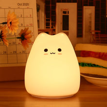 Carica l'immagine nel visualizzatore di Gallery, Tremdwoto lampada gatto Luce notturna per bambini, 7 Colore Lampada da notte per gatti Luce notturna a batteria per came