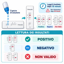 Carica l'immagine nel visualizzatore di Gallery, Test Clamidia | Test Rapido Chlamydia Trachomatis (Tampone) | Uomo Donna CE IVD Dispositivo Medico