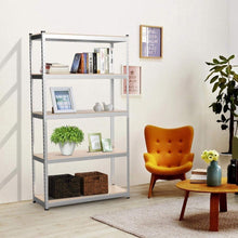 Carica l&#39;immagine nel visualizzatore di Gallery, Yaheetech Scaffale/Scaffalatura da Garage 180 x 90x 40 cm Metallo Zincato a 5 Ripiani Salvaspazio Mensola Angolare per Cucina Magazzino Negozio
