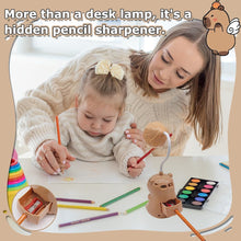 Carica l'immagine nel visualizzatore di Gallery, Luce Notturna Bambini, Lampada da Scrivania LED, lampada Capybara per temperino con Serbatoio, luce notturna USB, Luce L