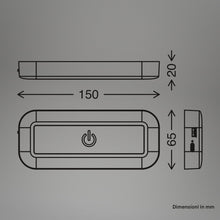 Carica l'immagine nel visualizzatore di Gallery, BRILONER - Lampade sottopensile per cucina led senza fili in set da 2 con luce bianco neutro, supporto adesivo, lampada 