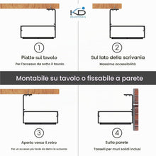 Carica l'immagine nel visualizzatore di Gallery, KD Essentials – Gestione cavi sotto scrivania – taglia L