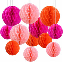 Carica l'immagine nel visualizzatore di Gallery, 12 PCS Sfere di Carta a Nido d'Ape per Decorazioni Feste