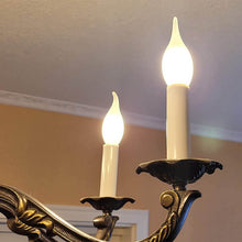 Carica l'immagine nel visualizzatore di Gallery, Lampadina LED E14, forma a fiamma, 4 W, sostituisce lampadine alogene da 40 W, 360 lumen, 2700 K, luce bianca calda, 6 p