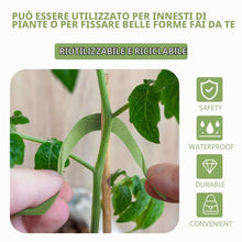 Carica l'immagine nel visualizzatore di Gallery, Adiwo Fascette per piante 15m x 10mm, nastro da giardino verde riutilizzabile, autoadesivo, per arrampicata e gestione d