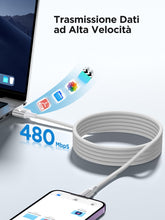 Carica l&#39;immagine nel visualizzatore di Gallery, Cavo iPhone, 1.8M Ricarica Filo Caricatore iPhone Carica Rapida Certificato MFi Lungo Cavo Lightning USB Caricabatterie Cavetto per iPhone 11 12 13 14 Pro Max Plus Mini XS XR X 8 7 6 SE iPad