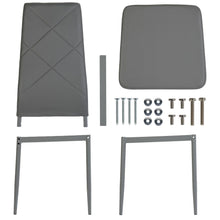 Carica l'immagine nel visualizzatore di Gallery, buybyroom 4 sedie sala da pranzo sedie moderne cucina sedie imbottite sala da pranzo sedie da soggiorno sedie grigio sala da pranzo per ristoranti, cucine, sale d'attesa, uffici