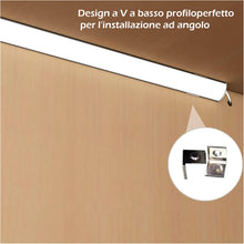 Carica l'immagine nel visualizzatore di Gallery, Cefrank Barre LED a V Sottopensile 4x30cm 3000K Dimmerabili