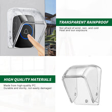 Carica l'immagine nel visualizzatore di Gallery, Copertura Impermeabile per Campanello Senza Fili Esterno, Flip Top Campanello Copertura Protettiva Trasparente, Copertur