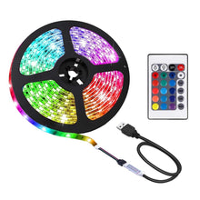 Carica l'immagine nel visualizzatore di Gallery, ACONDE - Striscia LED, striscia con luci LED USB, 2 metri, con telecomando a 24 tasti, retroilluminazione per TV, classe