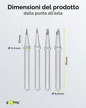 Carica l'immagine nel visualizzatore di Gallery, FixPoint - Kit di Punte per Saldatore Analogico, 4 Pezzi