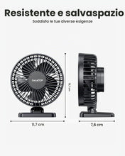 Carica l'immagine nel visualizzatore di Gallery, Gaiatop Ventilatore USB da scrivania, piccolo ma potente, portatile, silenzioso, 3 velocità, regolabile, mini ventilator