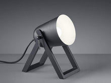 Carica l'immagine nel visualizzatore di Gallery, Reality, lampada da tavolo, Marc, METALE, Nero Opaco, corpo: legno naturale, Nero Opaco, 1 x E27, MAX.25,0 W