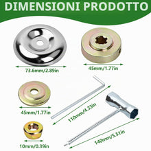 Carica l'immagine nel visualizzatore di Gallery, 6 Pezzi Ricambi Decespugliatore Kit Adattatore Tosaerba Kit di Fissaggio Decespugliatore In Metallo Dado Della Lama del 