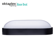 Carica l'immagine nel visualizzatore di Gallery, Oktaplex lighting, Base Oval, Plafoniera LED Ovale, Nera 9 W, Lampada a Muro 800 lm 4000 K Bianco Neutro, Lampada Soffit