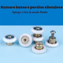 Carica l'immagine nel visualizzatore di Gallery, Linwnil 4 x rulli di ricambio per porta doccia, 19 mm di diametro (19mm)