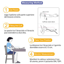 Carica l'immagine nel visualizzatore di Gallery, CAZON Misuratore di Pressione Sanguigna, Digitale Automatico da Braccio per uso domestico Misuratore di frequenza cardiaca