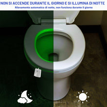 Carica l'immagine nel visualizzatore di Gallery, BAIFULAI 2 pezzi Luce per WC con sensore di movimento, Luci per WC all'interno, 16 colori Luce notturna per WC con lampa