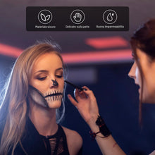 Carica l'immagine nel visualizzatore di Gallery, Trucchi Halloween, 150g Trucco Bianca Nero Rosso, Pittura per Viso e Corpo, Joker Vampiro Cosplay Scheletro Trucco Effet