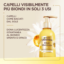 Carica l'immagine nel visualizzatore di Gallery, Garnier Siero Schiarente Illuminante, Per Capelli Biondi, Capelli più Biondi in Soli 3 Usi, Lucentezza Immediata e Nutri