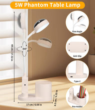 Carica l'immagine nel visualizzatore di Gallery, Lampada da Scrivania a LED per Bambini, Lampada da Tavolo 3 Luminosità Dimmerabile, Lampada da Lettura con Portapenne e 