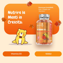 Carica l'immagine nel visualizzatore di Gallery, Vitamina D Bambini, 120 Caramelle Gommose di Vitamina D3 (4 Mesi di Scorta)