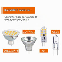 Carica l'immagine nel visualizzatore di Gallery, Portalampada GU5.3 MR16 con Cavo Silicone 14cm, 12V-250V, 2A max. 100W, Presa Porta Lampade in Ceramica Attacco GU5.3 GU