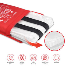 Carica l'immagine nel visualizzatore di Gallery, Flintronic Coperta Antincendio per Casa e Cucina, 2 Pezzi (1M x 1M)
