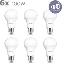 Carica l'immagine nel visualizzatore di Gallery, Philips LED Lampadine a Goccia, E27, 13W Equivalenti A 100W, Luce Bianca Calda, 6 Pezzi [Classe di efficienza energetica E]