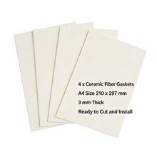 Carica l'immagine nel visualizzatore di Gallery, Carta per Guarnizioni ad Alta Temperatura, Carta Guarnizione per Camino Formato A4, Materiale Guarnizione in Fibra Ceram