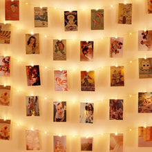 Carica l'immagine nel visualizzatore di Gallery, AUAUY Luci Per Foto, 10M 100LED Camera da Letto, con 60 Clips, Batteria