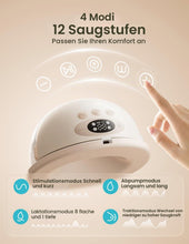 Carica l'immagine nel visualizzatore di Gallery, Paruu Hands Free Breast Pump P16-A, Portable Electric Breast Pump with 4 Modes and 12 Levels, Max 309mmHg Strong Suction
