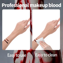 Carica l&#39;immagine nel visualizzatore di Gallery, Wuhonghao Sangue Finto,60ml Sangue Finto Spray Halloween Lavabile,Essere Utilizzato per Trucco Halloween Ferite Finte E Vestiti Trucco Zombie Vampiro Fake Blood,