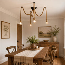 Carica l'immagine nel visualizzatore di Gallery, Lampadario Industriale Lampada a Sospensione, Lampada a Sospensione a 4 Corde per Sala da Pranzo, Sala, Ristorante, Bar,