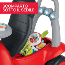 Carica l&#39;immagine nel visualizzatore di Gallery, Chicco Billy Walk&amp;Ride Eco+, Primi Passi Girello e Cavalcabile 2in1, Assemblaggio Semplice Manubrio Ergonomico, Ruote Larghe, Suoni e Luci di Guida, in Plastica Riciclata, Bambini 12-36 Mesi, Rosso