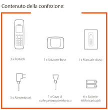 Carica l'immagine nel visualizzatore di Gallery, Gigaset AS690 Trio Telefono Cordless: 3 Portatili per Chiamate Interne ed Esterne in Parallelo, Vivavoce Alta Qualità, Tastiera Illuminata ed Ampio Display, Nero [Versione Italiana]