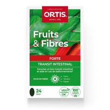 Carica l'immagine nel visualizzatore di Gallery, ORTIS Frutta&amp;Fibre Forte 24 Compresse - Transito Intestinale - Azione Rapida