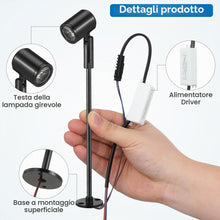 Carica l'immagine nel visualizzatore di Gallery, PRETYZOOM Faretto Led Per Vetrina Gioielli Mini Faretto a Led Da Interni Con Testa Regolabile Luce Per Armadi Cassettier
