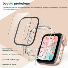 Carica l'immagine nel visualizzatore di Gallery, TOCOL 2 Pezzi Cover Diamanti per Apple Watch SE 3 2 1, Series 6 5 4 40mm con Vetro Temperato Pellicola Protettiva, Coper