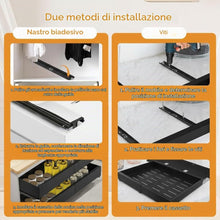 Carica l'immagine nel visualizzatore di Gallery, Cozary Cassetto Estraibile Cucina, Cassetto Telescopico 32-52cm, Armadio