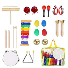 Carica l'immagine nel visualizzatore di Gallery, Strumenti Musicali per Bambini, Ulifeme 24 Pezzi Set Strumenti Musicali Percussioni Giocattolos in Legno, Giochi Musical