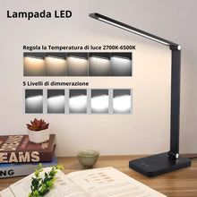 Carica l'immagine nel visualizzatore di Gallery, NUOVA GERMANY Lampada da Scrivania LED Protezione Degli Occhi, lampada Touch Control Pieghevole per cameretta,ufficio, c
